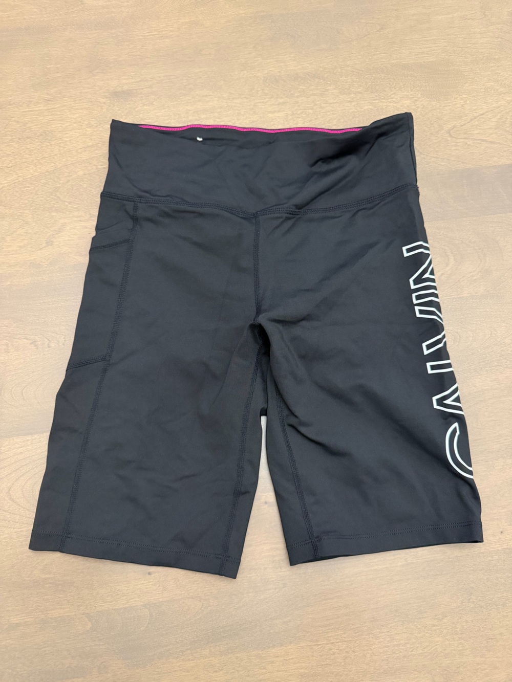 Calvin Klein Performance Black Logo Biker Shorts Size Medium